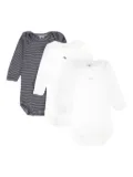 Petit Bateau striped bodysuits (pack of three) - White