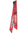 Hermès Pre-Owned 2000-2015 Harnais Des Presidents Twilly Silk Scarf scarves - Red