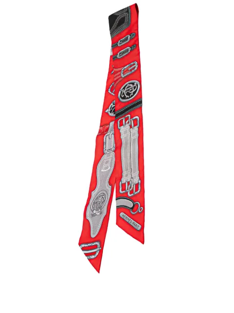 Hermès Pre-Owned 2000-2015 Harnais Des Presidents Twilly Silk Scarf scarves