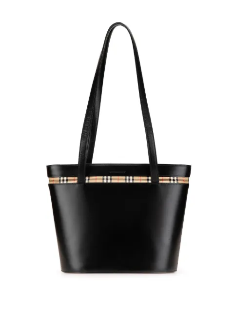 Burberry Pre-Owned 2000-2017 House Check Trimmed Leather tote bag