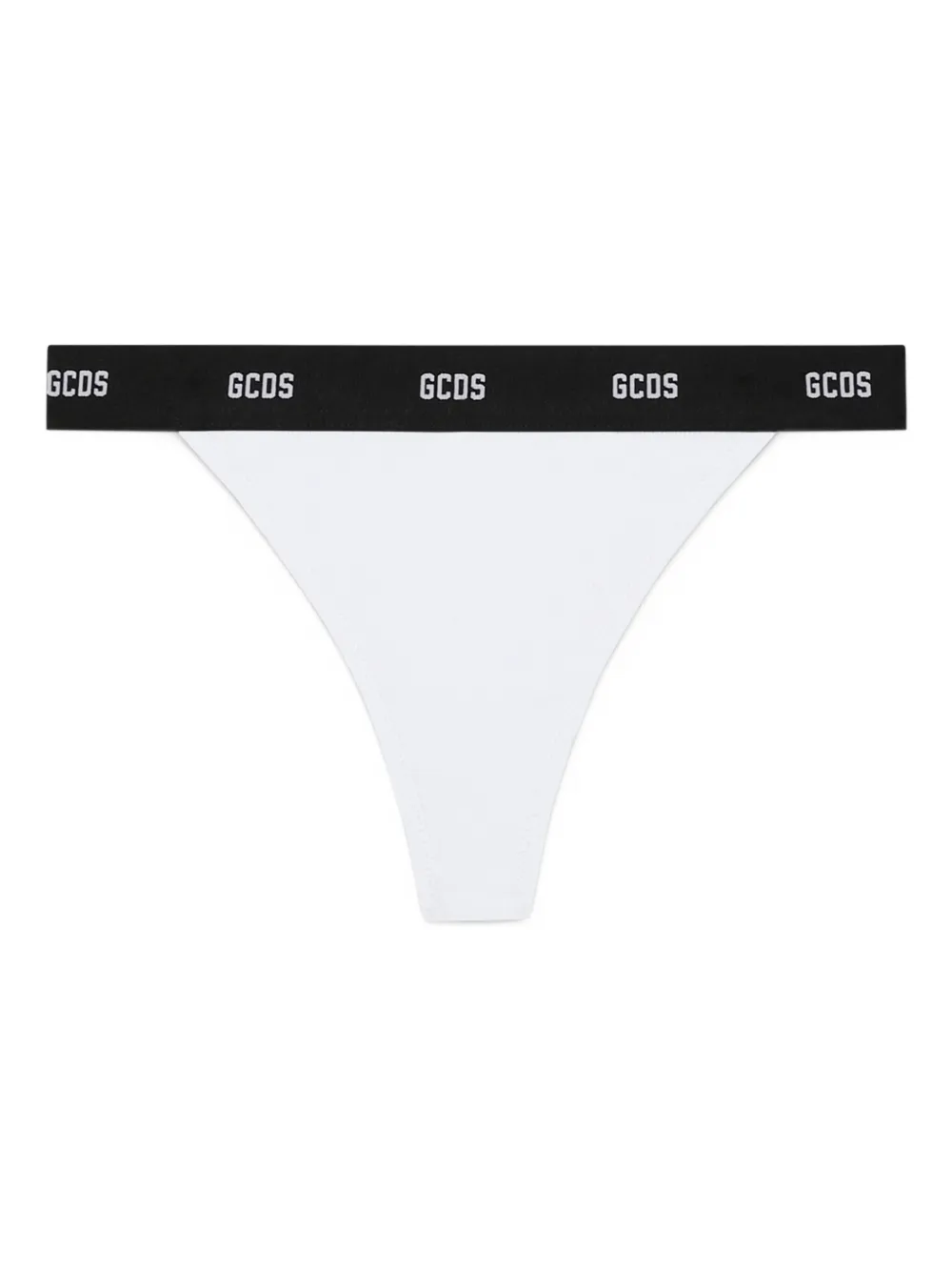 GCDS ribbed logo thong | White | Image 1