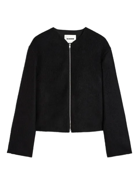 Jil Sander veste texturée à fermeture zippée