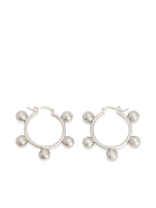 JIL SANDER フープピアス Jil Sander フープピアス | シルバートーン | FARFETCH JP
