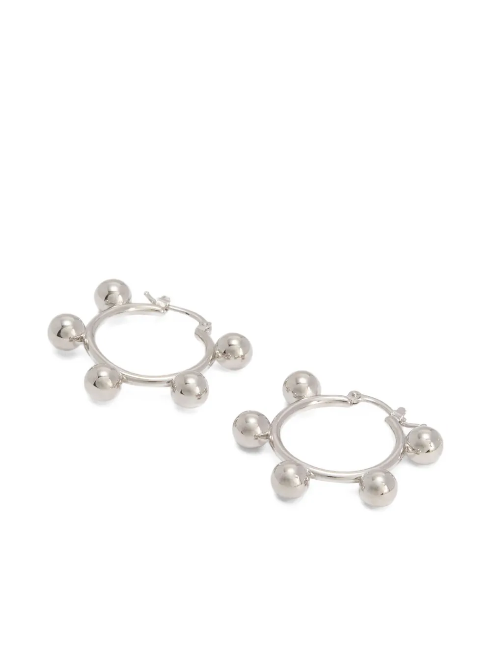  Jil Sander Pendientes De Aro Con Efecto Forjado - Plateado 