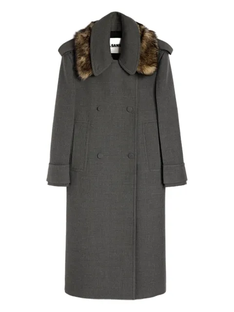 Jil Sander abrigo con doble botonadura