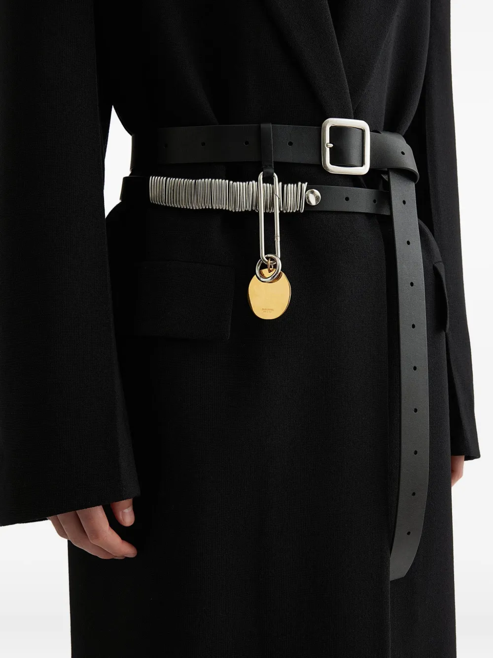 Jil Sander Gold-tone Round-pendant Keyring