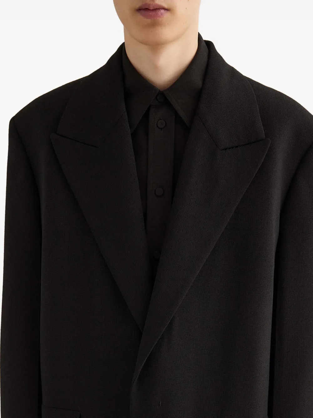 Jil Sander Jas met dubbele rij knopen Zwart