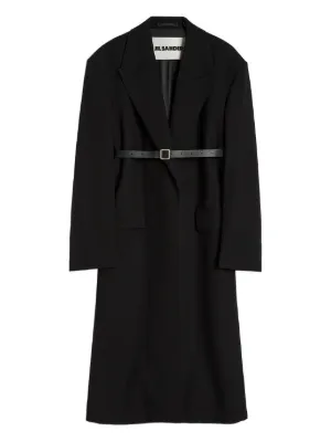 直営店☆JIL SANDER☆最終SALE! シングルブレスト ロング コート メンズ Jil Sander ロングコート & ウィンターコート