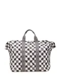 CHANEL Pre-Owned 2010-2011 Printed Canvas Gingham Weekender tote bag - Black