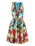 Camilla Bathing Bombshell floral-print halter dress - Blue