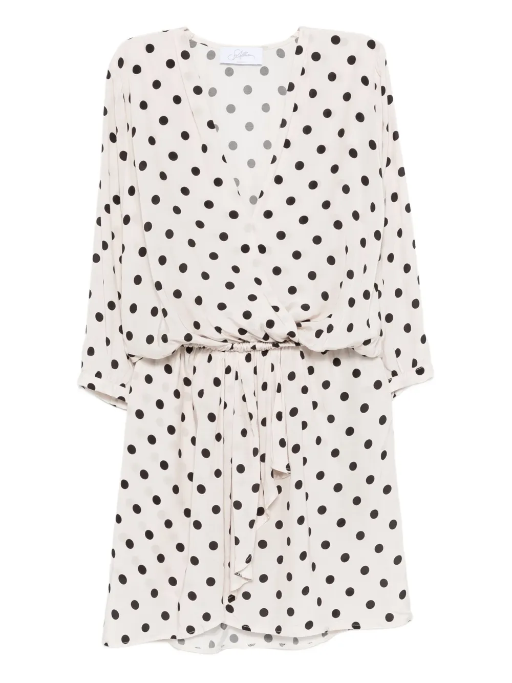 SO ALLURE polka-dot wrap dress