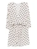 SO ALLURE polka-dot wrap dress - Neutrals