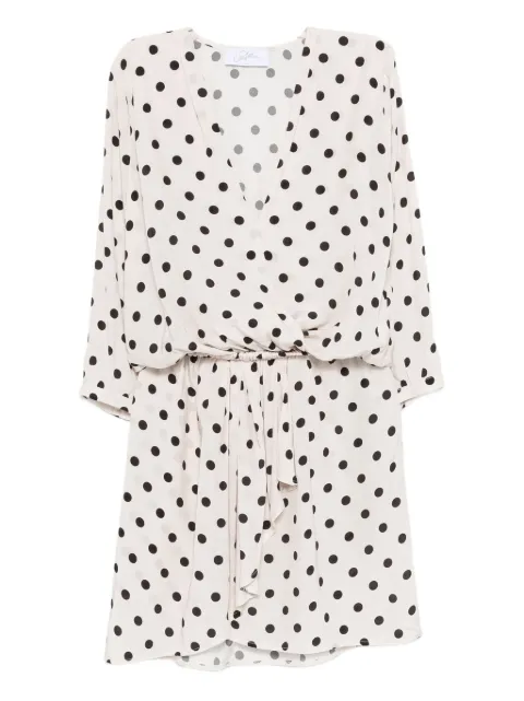 SO ALLURE polka-dot wrap dress