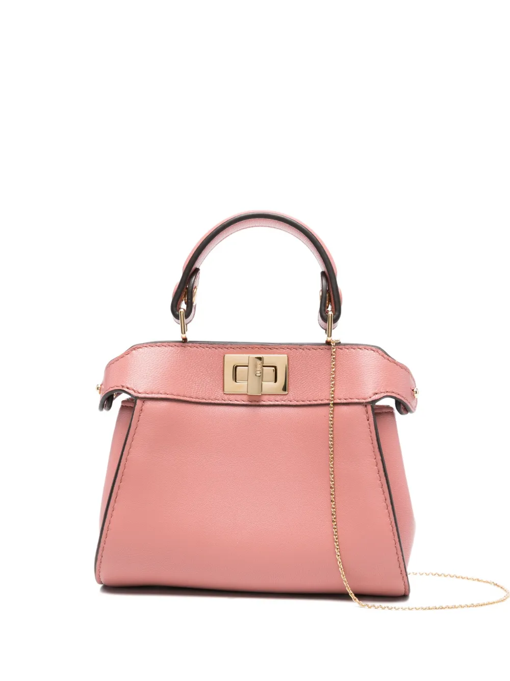 FENDI Peekaboo ミニバッグ ナノ - ピンク FENDI Peekaboo ミニバッグ ナノ - ピンク