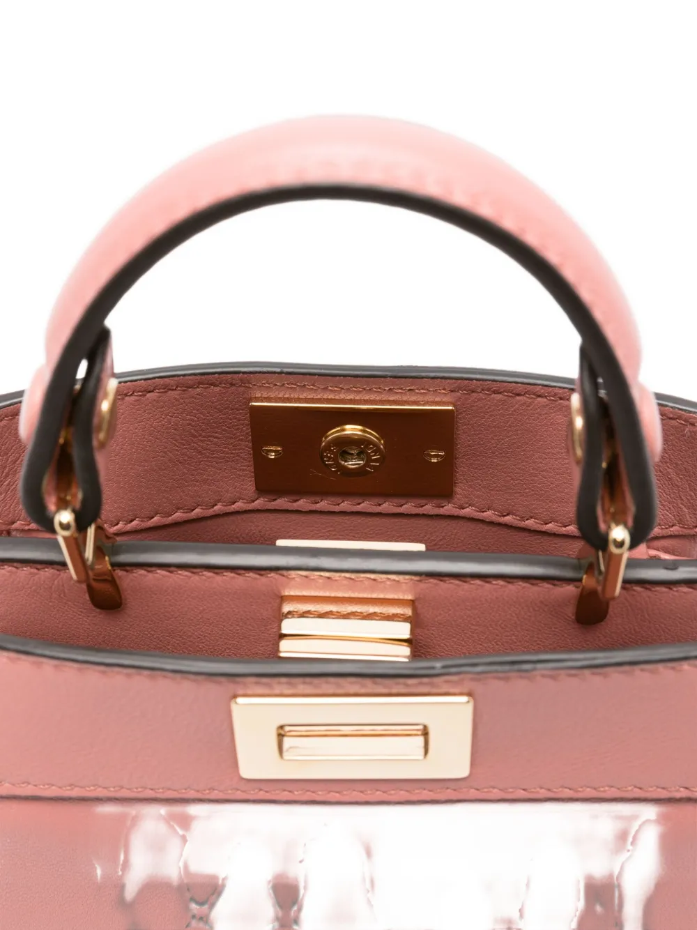 Fendi Nano Peekaboo Top-handle Mini Bag In Pink