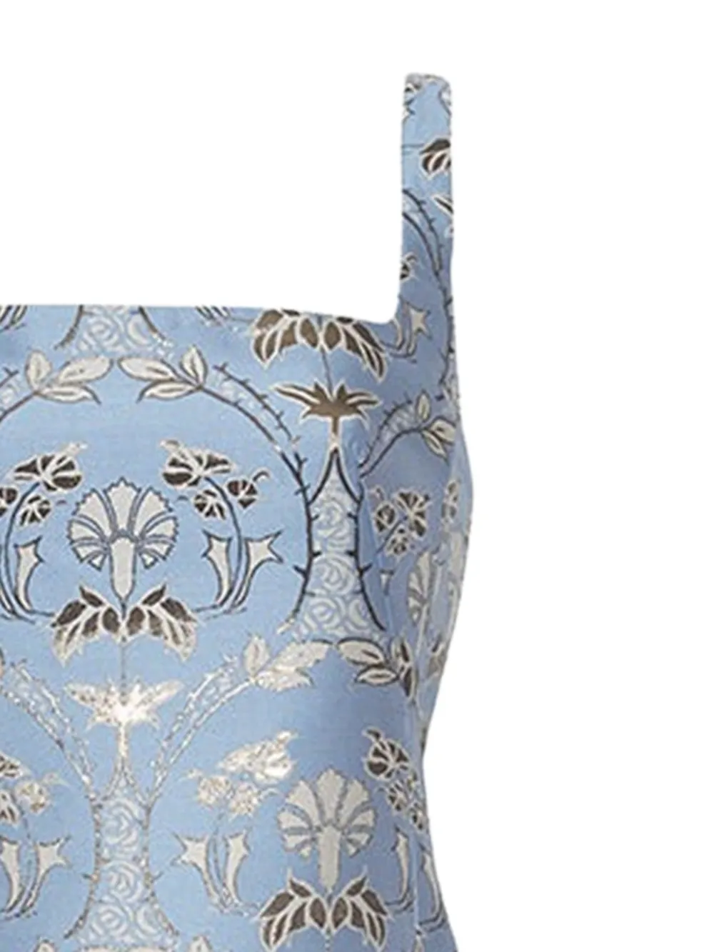 Cara Cara Carlie jurk met bloemenprint en vierkante hals - Blauw