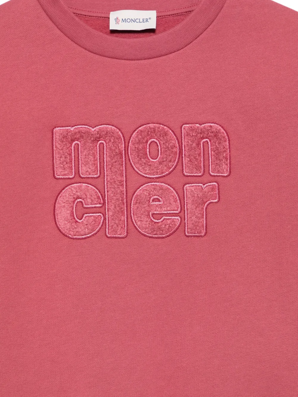 Moncler Enfant Sweater met geborduurd logo Roze