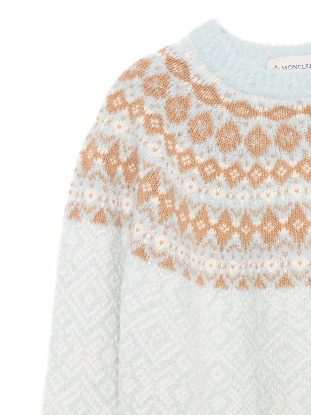 Moncler Enfant Trui met Fair Isle-patroon Blauw