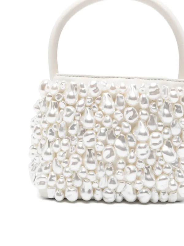 Cult Gaia Solene pearl-embellished Top Handle Bag | White | FARFETCH
