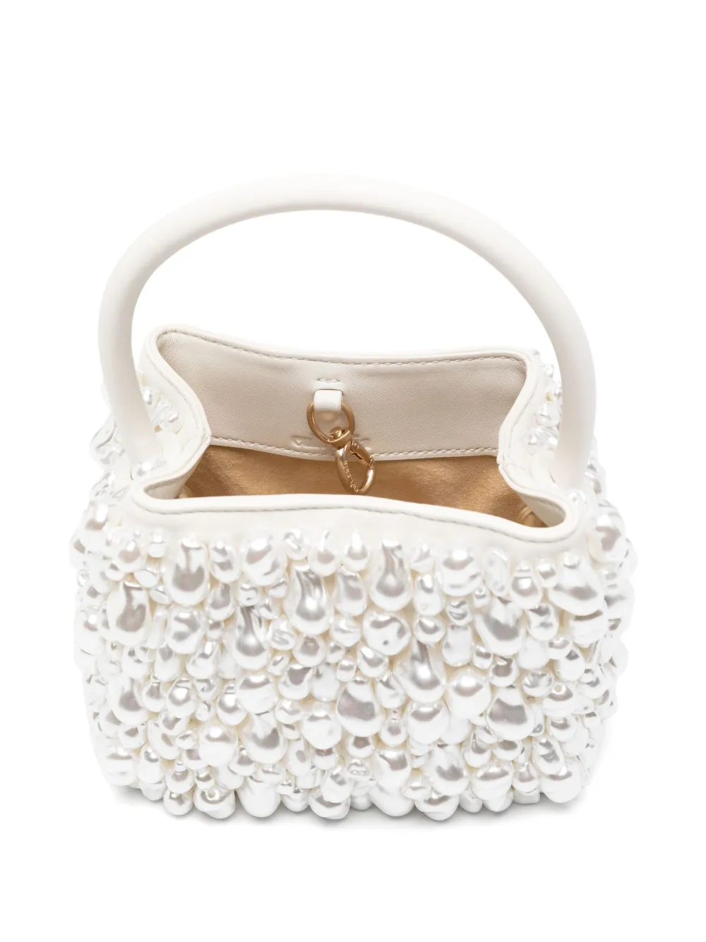Cult Gaia Solene tas verfraaid met parels en handgreep Wit