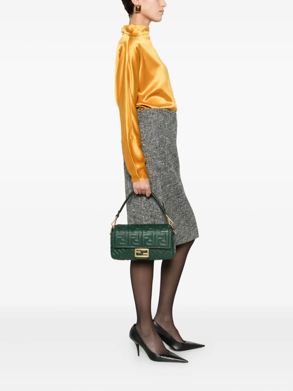 FENDI Baguette schoudertas - Groen
