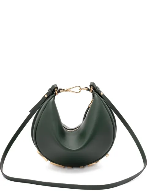 FENDI FENDI MINI FENDIGRAPH MATTE LEATHER CLUTCH