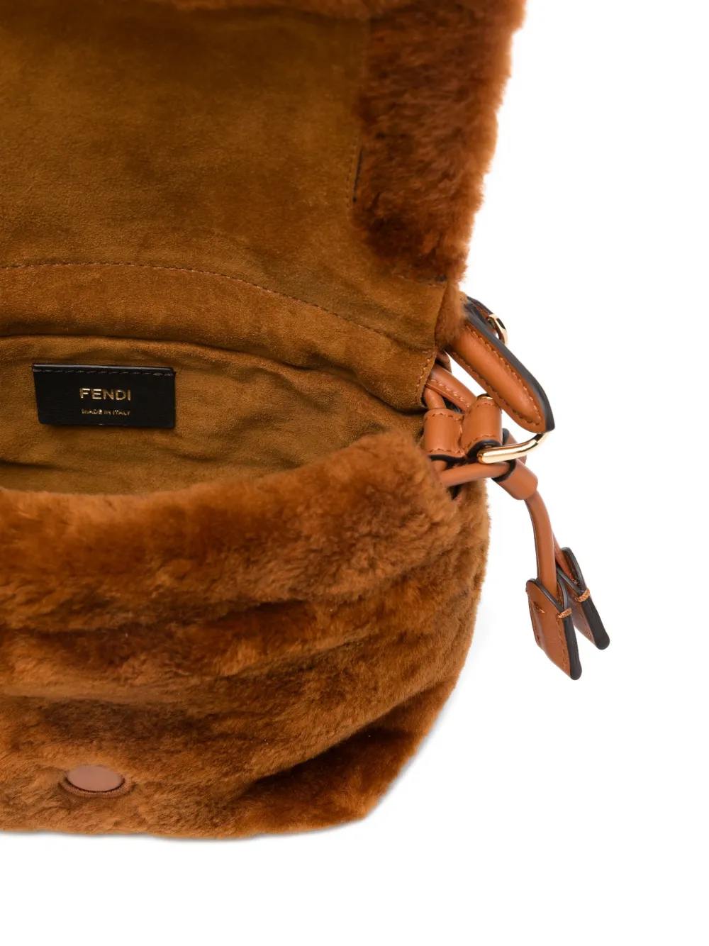 FENDI Kleine Mamma Baguette crossbodytas Bruin