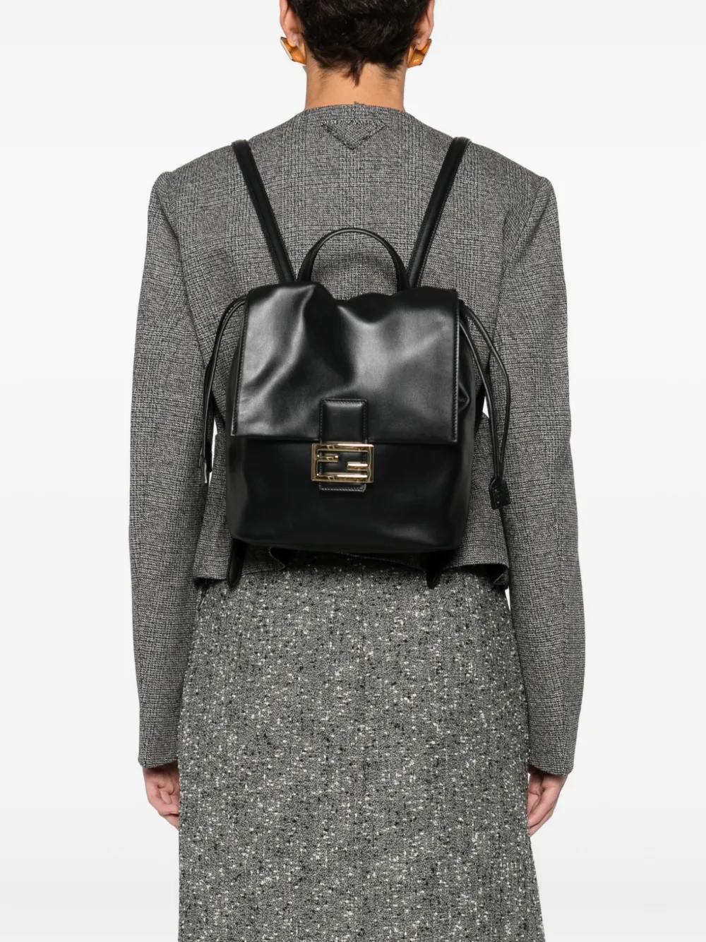 FENDI Leren rugzak - Zwart