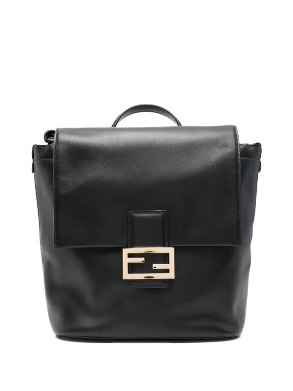 FENDI レザー バックパック | ブラック | FARFETCH JP
