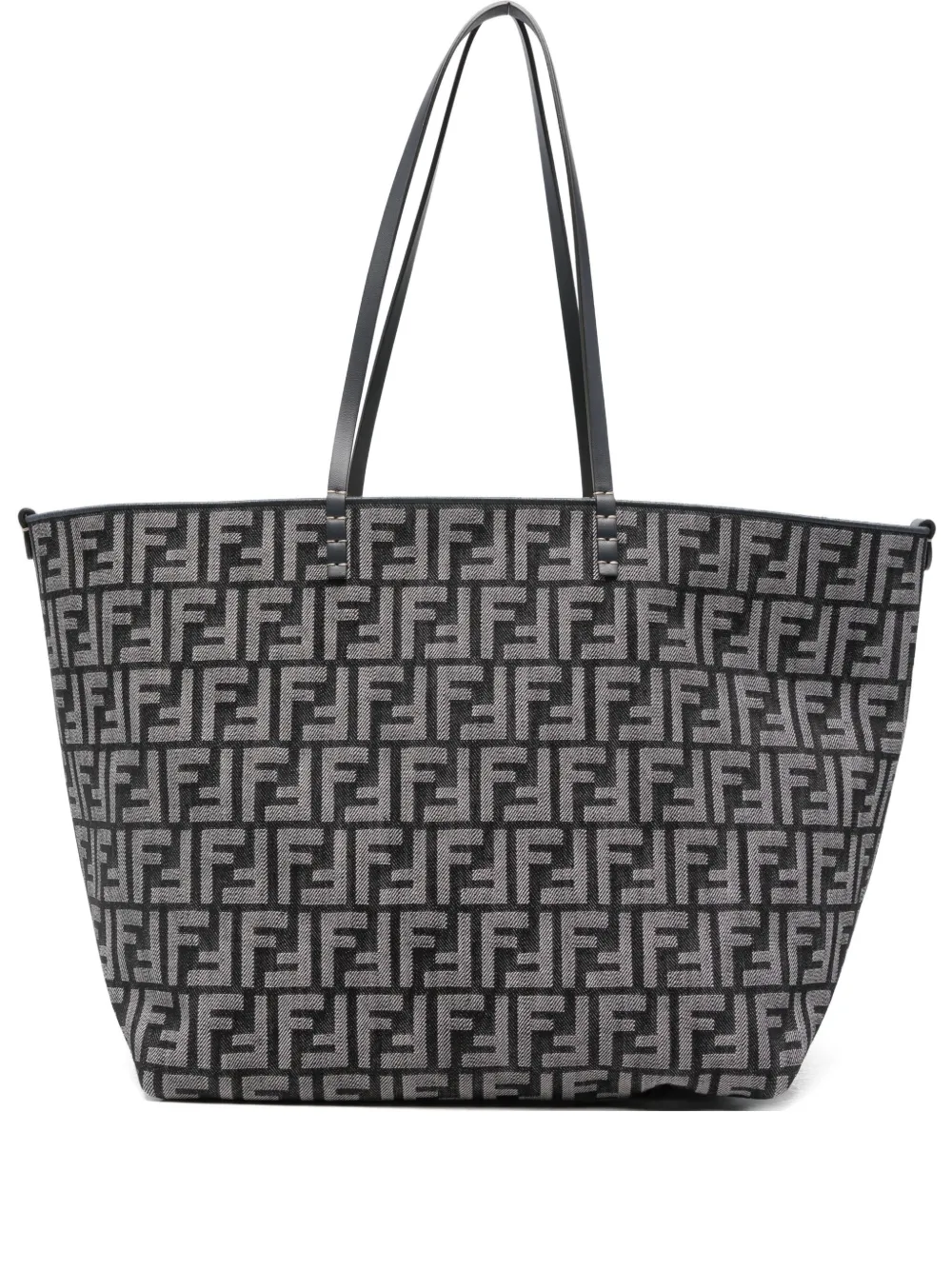 FENDI sac cabas Roll à motif FF en jacquard grand format | bleu | Image 1