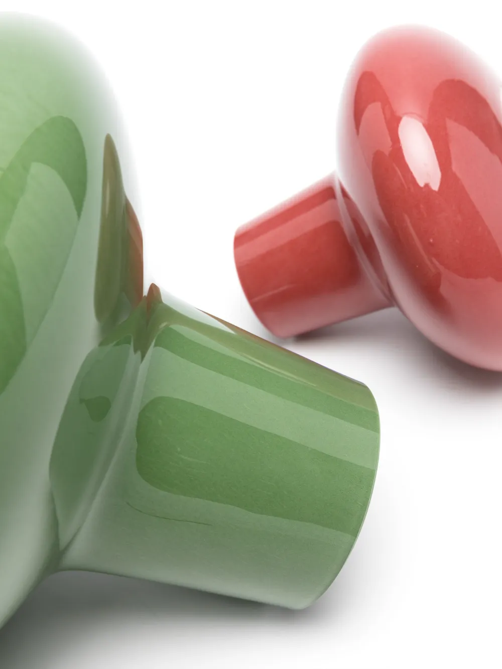 The Conran Shop glass form vase set (set of two) - Groen