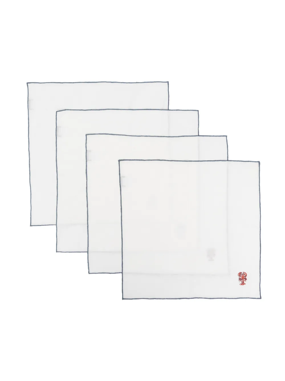 The Conran Shop embroidered lobster motif napkin (set of 4) | White | Image 1