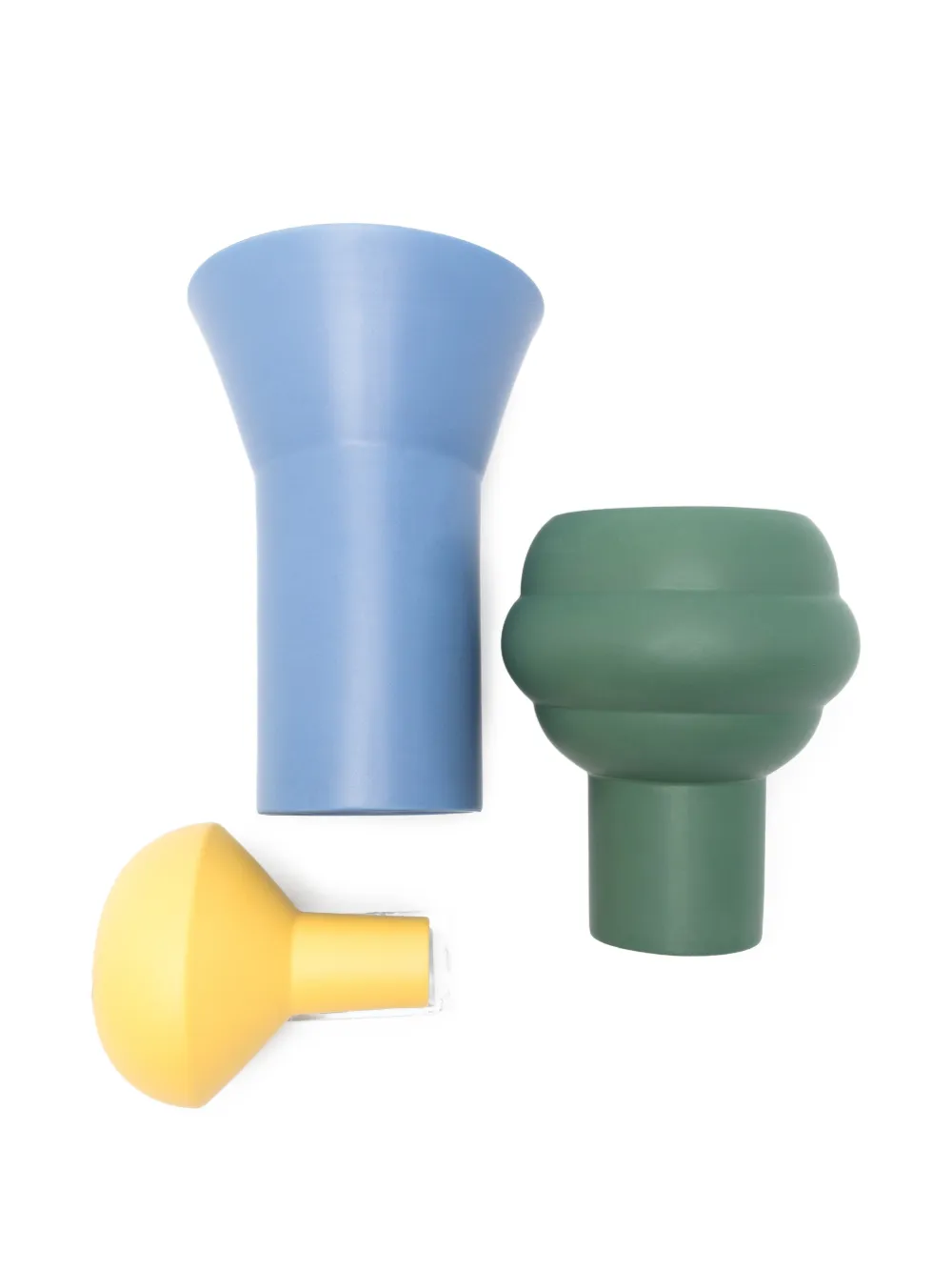  The Conran Shop Sphere Bottle Vases Set (set Of Three) - Blue 
