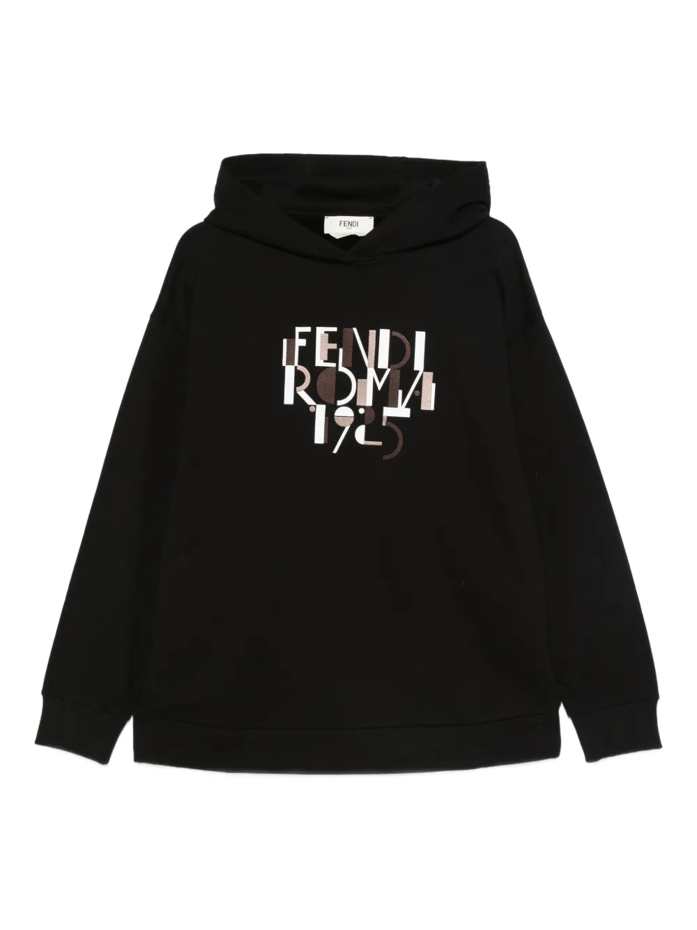 FENDI logo-print hoodie | Black | Image 1