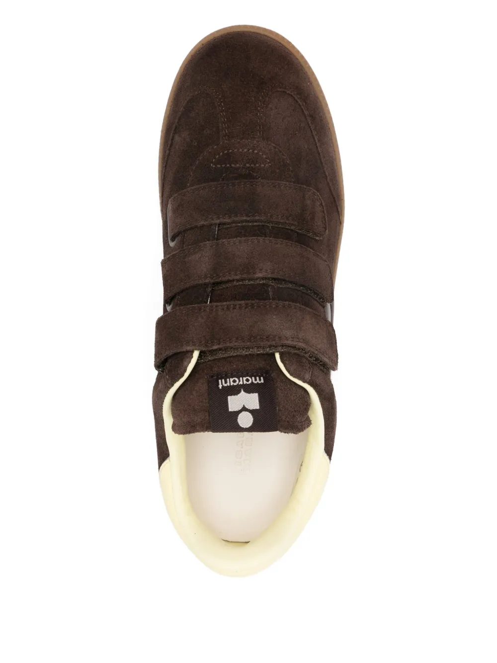 Isabel Marant Beth Suede Touch-strap Sneakers In Brown
