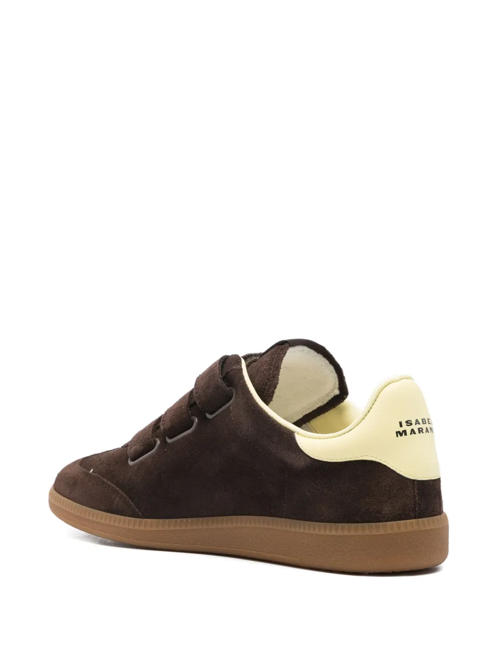 Isabel Marant Beth Suede Touch-strap Sneakers In Brown
