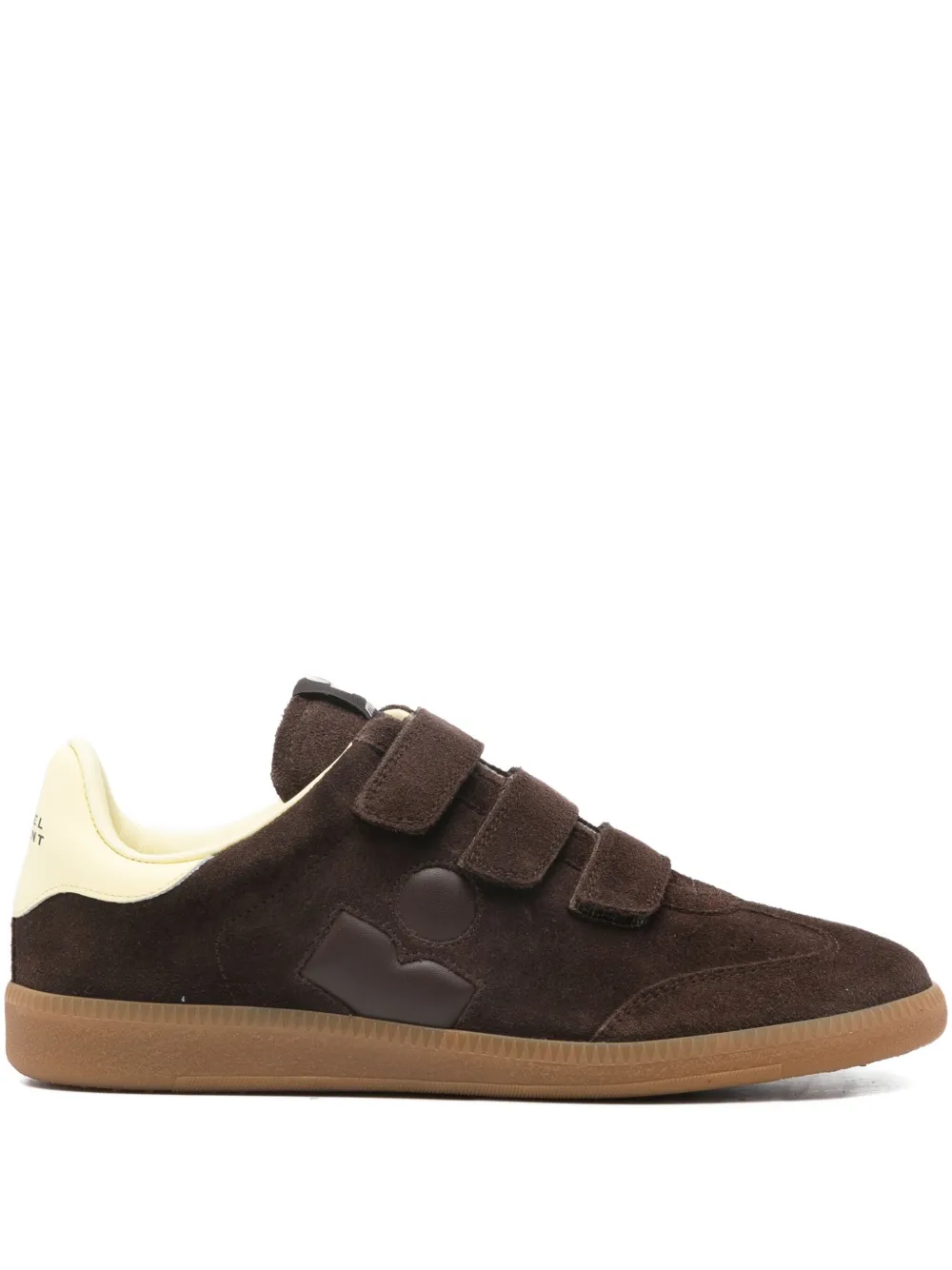 Isabel Marant Beth Suede Touch-strap Sneakers In Brown