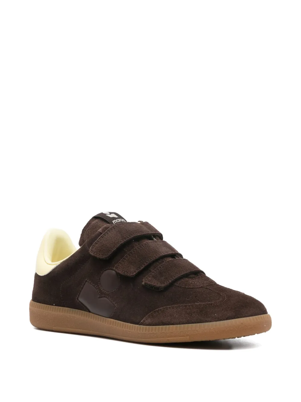Isabel Marant Beth Suede Touch-strap Sneakers In Brown