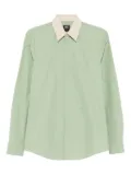 FENDI poplin contrast-collar shirt - Green