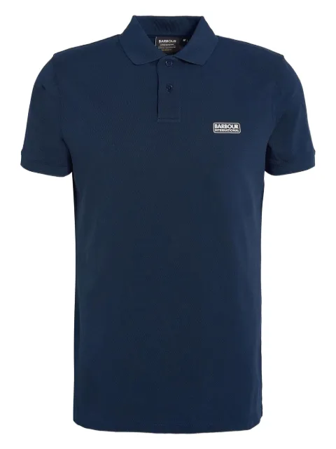 Barbour playera tipo polo con logo estampado