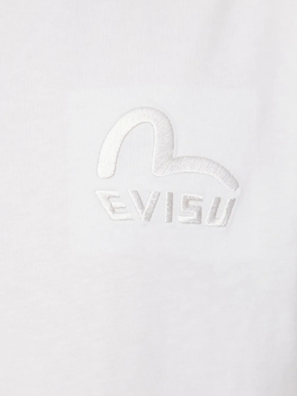 EVISU T-shirt met geborduurd logo Wit