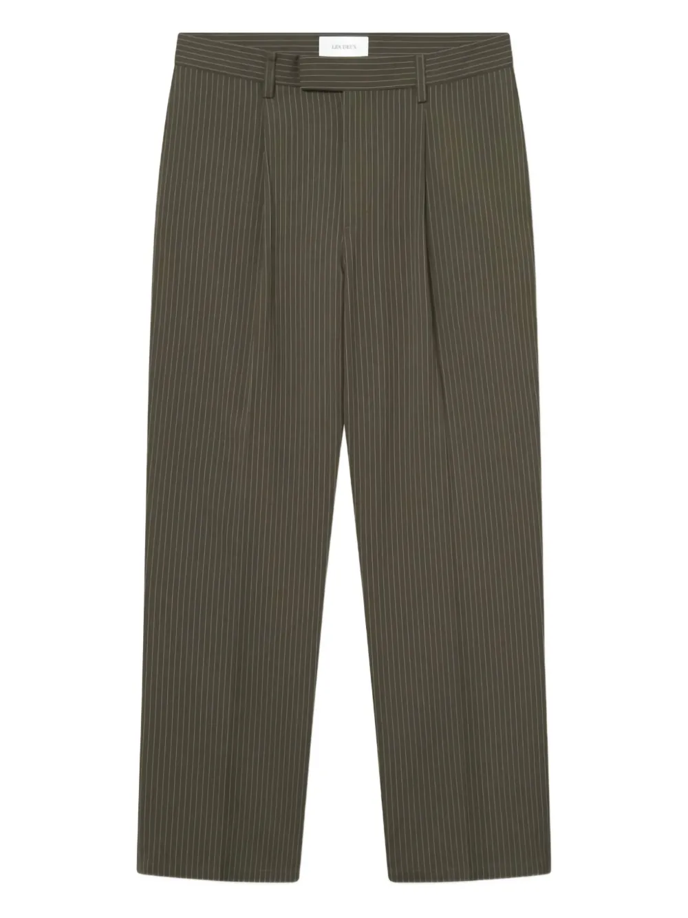Les Deux pleated-front pinstripe trousers - Groen