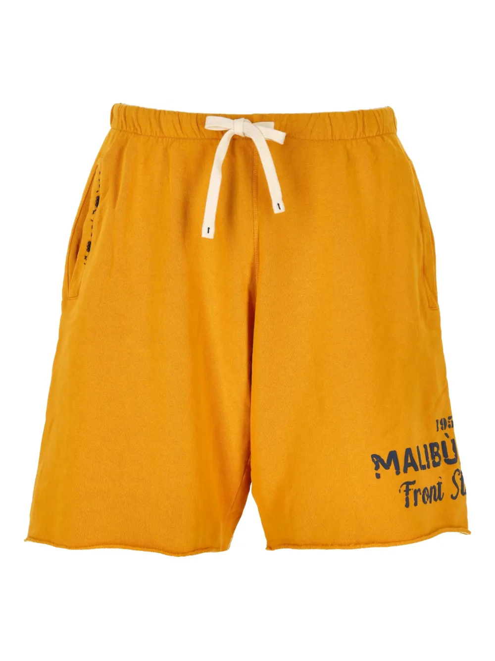 FRONT STREET 8 Shorts met trekkoord en franje afwerking Brown