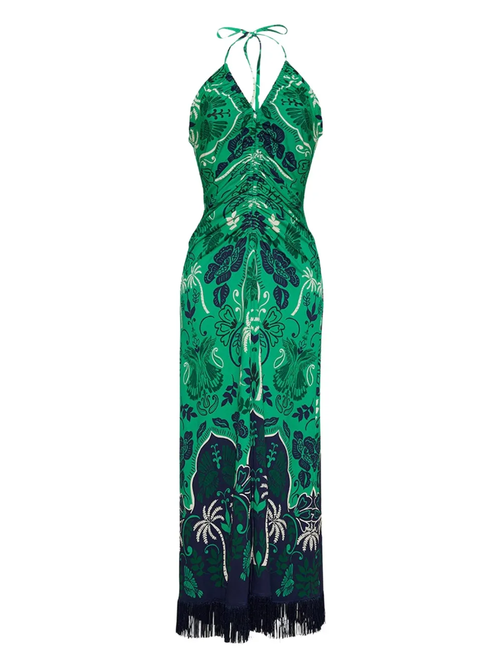 Shelter Island fringed halterneck maxi dress
