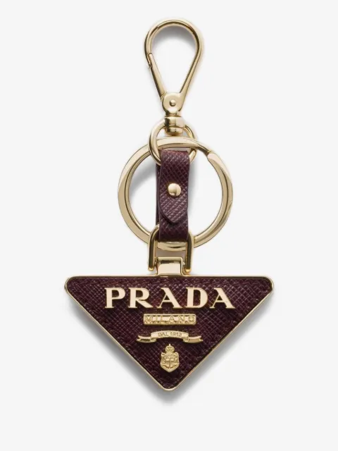 Prada Saffiano leather keychain