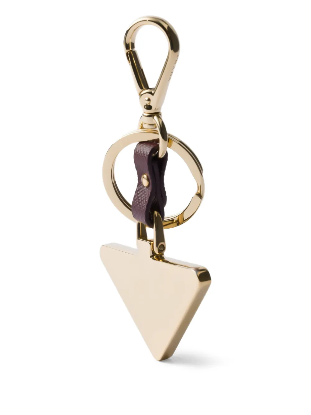 Prada Saffiano leren sleutelhanger Rood