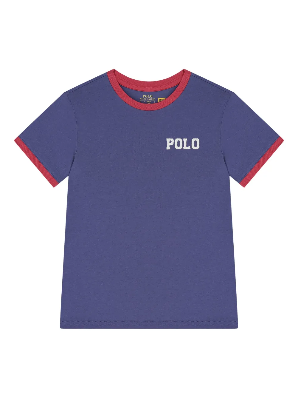 POLO RALPH LAUREN KIDS T-shirt met contrasterende afwerking Blauw