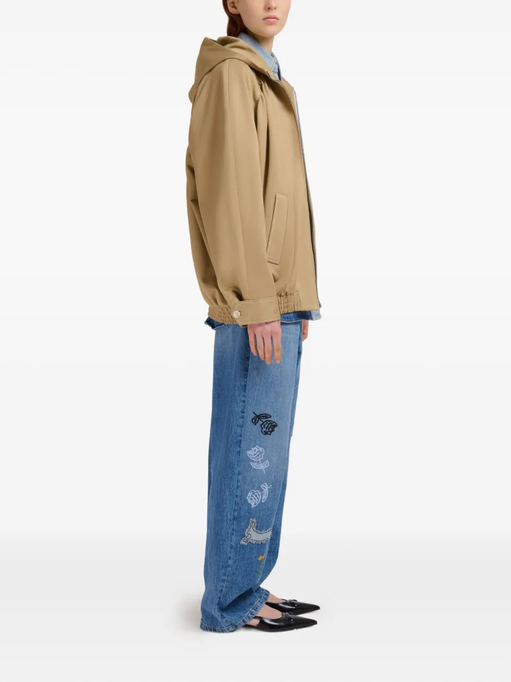 Marni Jeans met borduurwerk Blauw