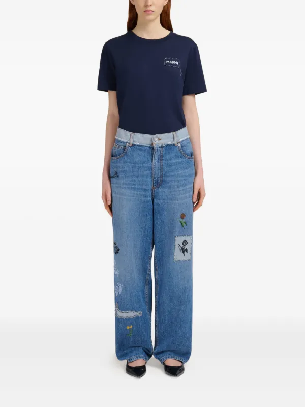 Marni Embroidered Jeans | Blue | FARFETCH