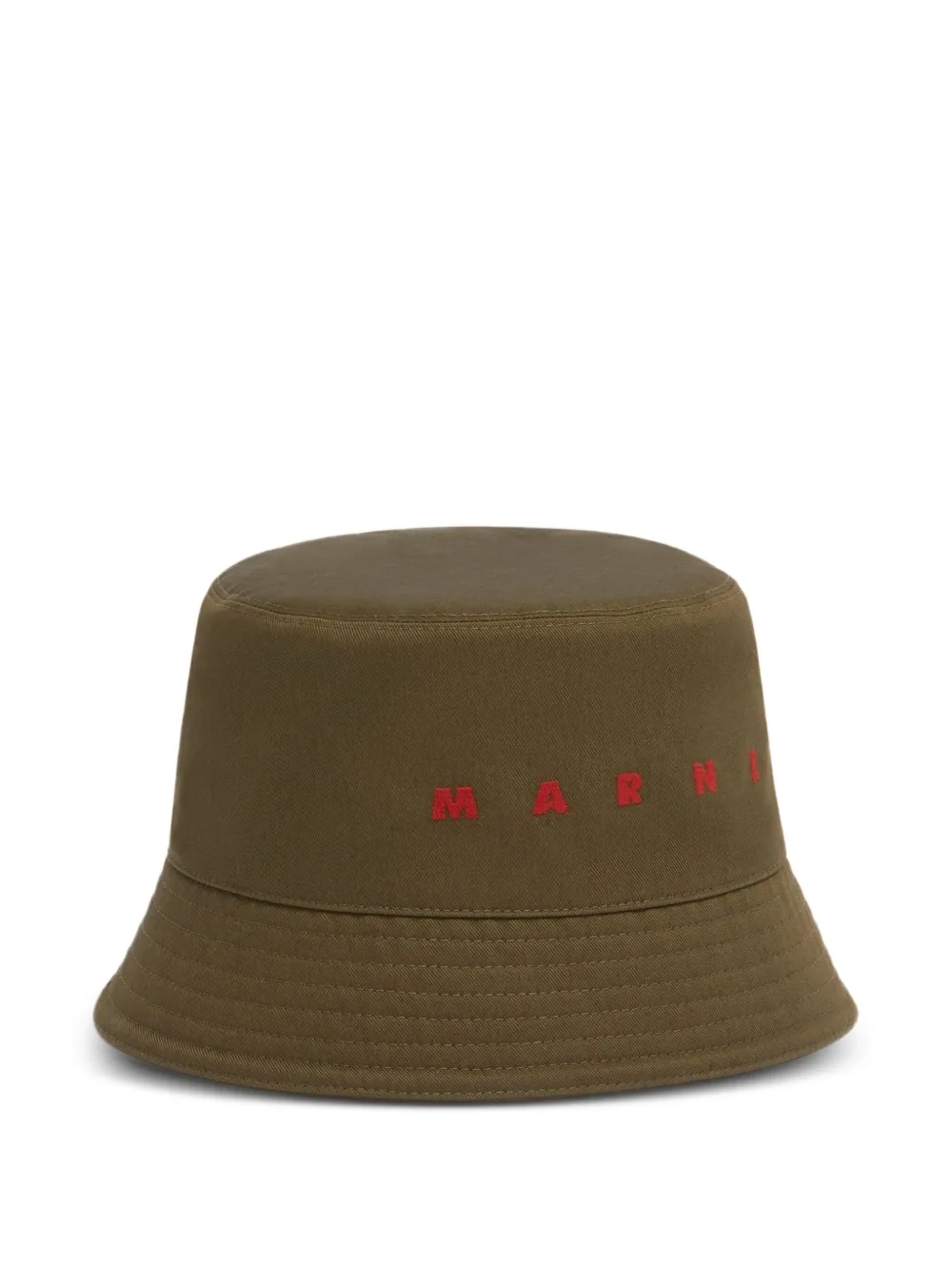 Marni Logo-embroidered Bucket Hat In Brown